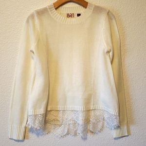 Sweater with Lace on bottom